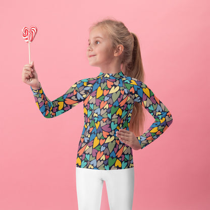 Heart Chase Kids Rash Guard