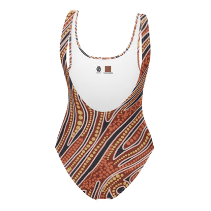 Red Earth by Francine Kulitja - One-Piece Swimsuit