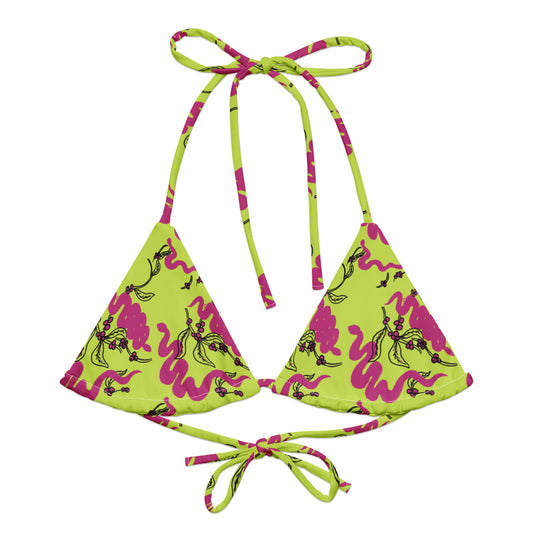 Snakes and Berries - Triangle bikini top