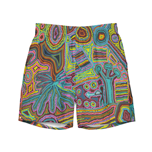 Rainbow serpent Men's swim trunks