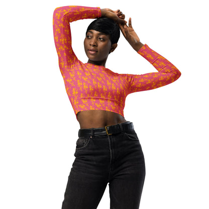 Conkerberry in Pink Crop Top Rashie - Milpali