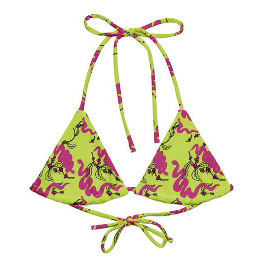 Snakes and Berries - Triangle bikini top - Milpali