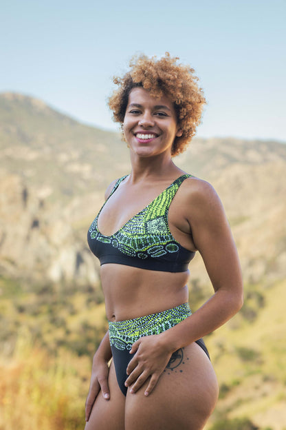 Green Path by Francine Kulitja - Bralette Top