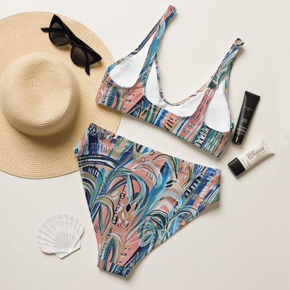 Beach Oasis - Eye-catching High Waist Bikini separates - Milpali Swimwear