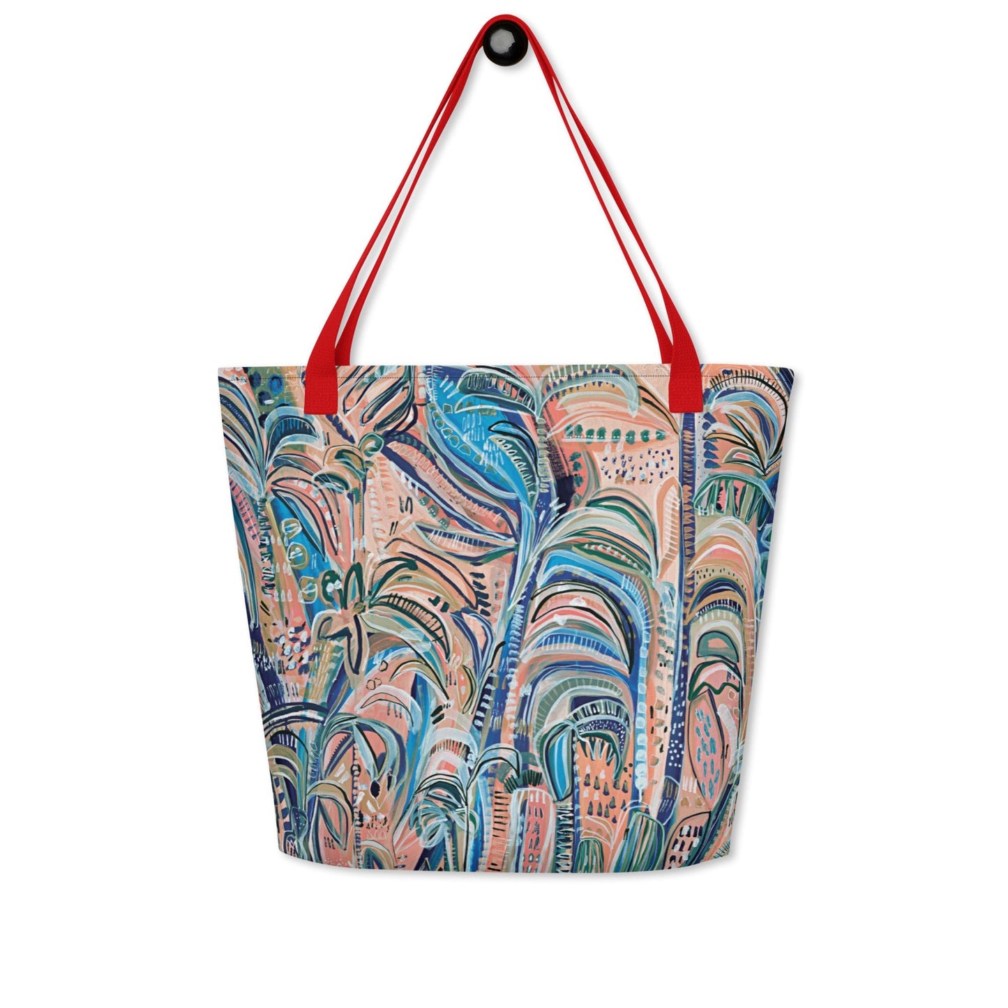 Beach Oasis Large Tote Bag with pocket - Milpali