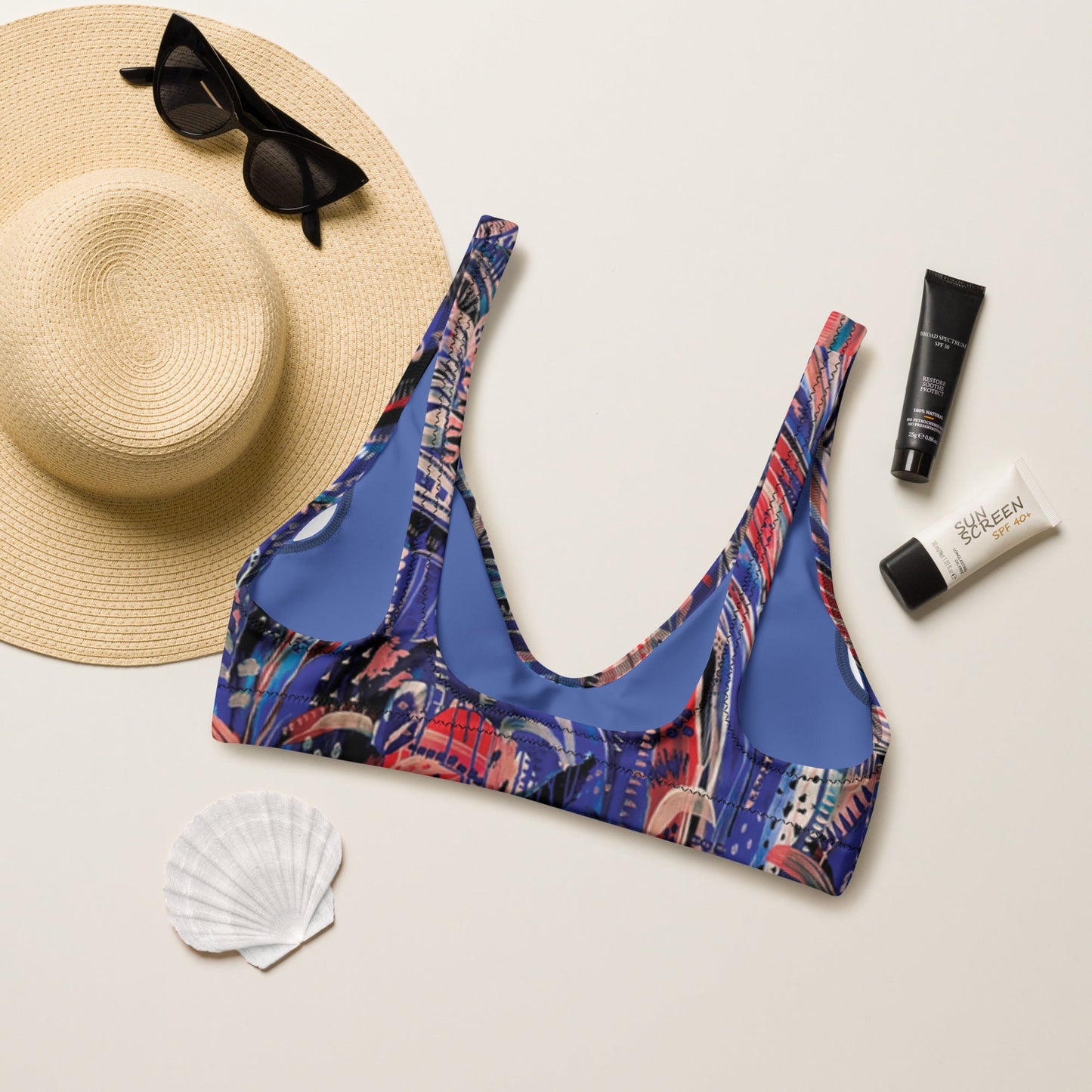 Electric Summer padded bikini top - Milpali Swimwear