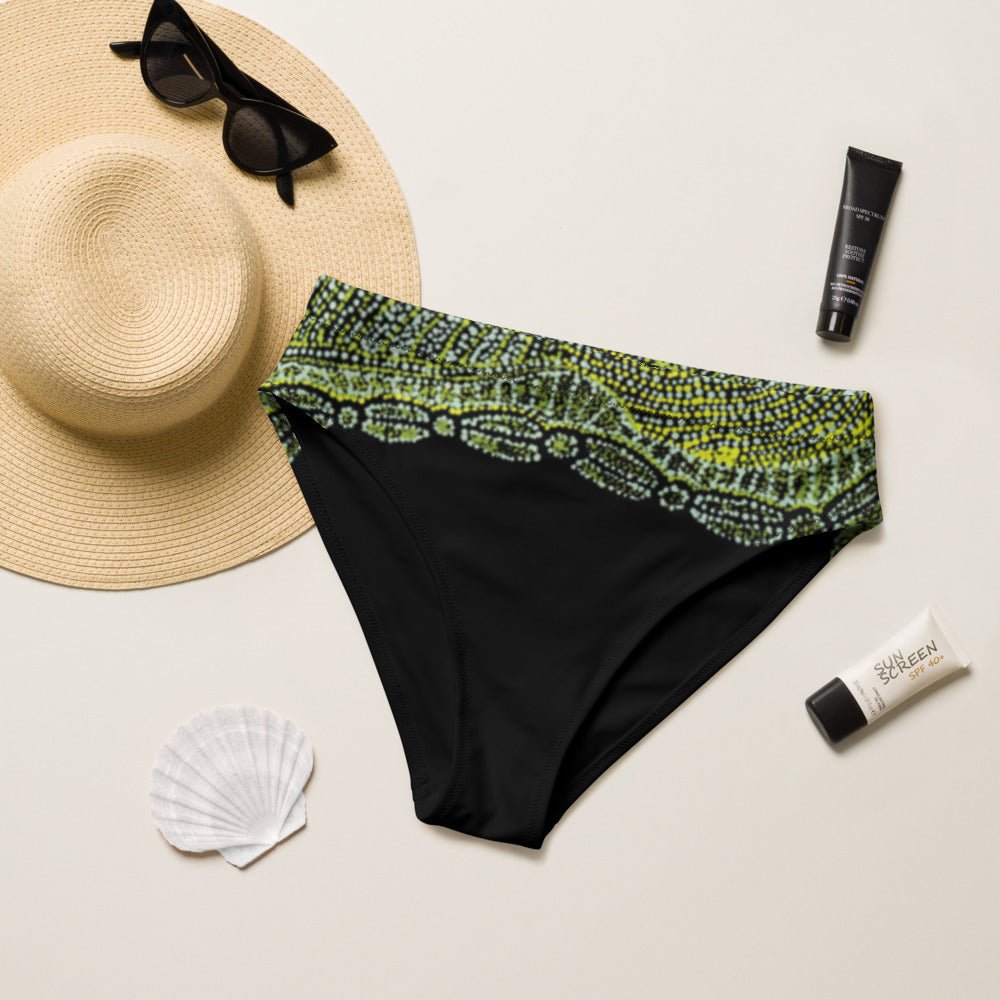 Green Path belt bikini bottom - Milpali Swimwear