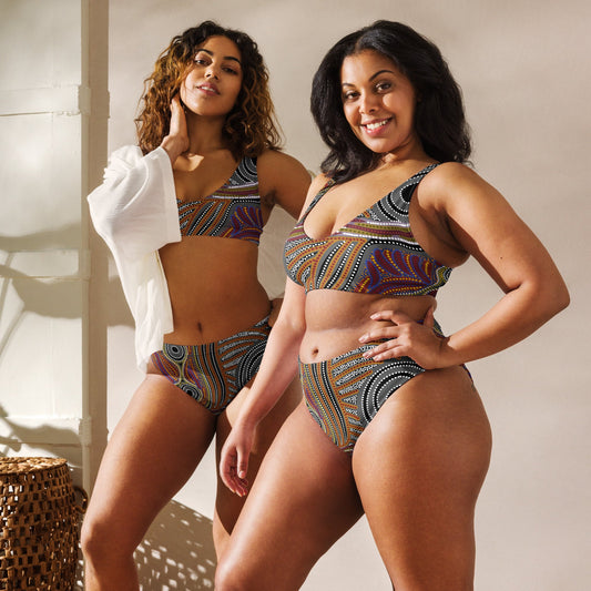Kungka by Francine Kulitja - High-waisted sustainable bikini separates - Milpali