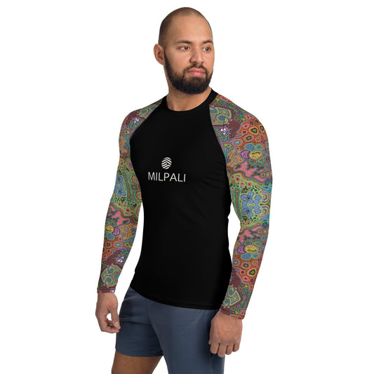 Ninu Men's RashGuard by Veronica Reid - in Black - Milpali