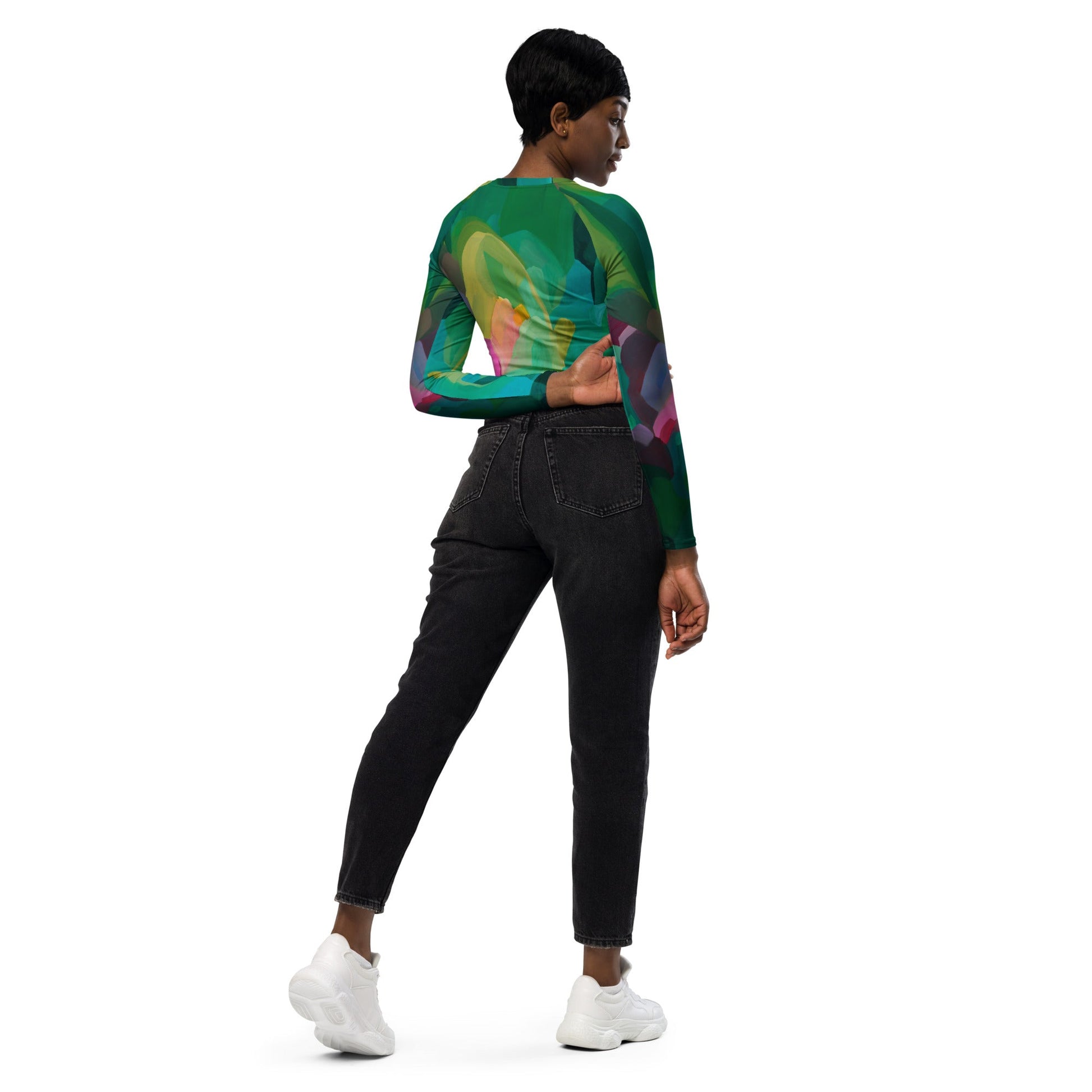 Priceless Emerald long-sleeve Crop Rash Guard - Milpali