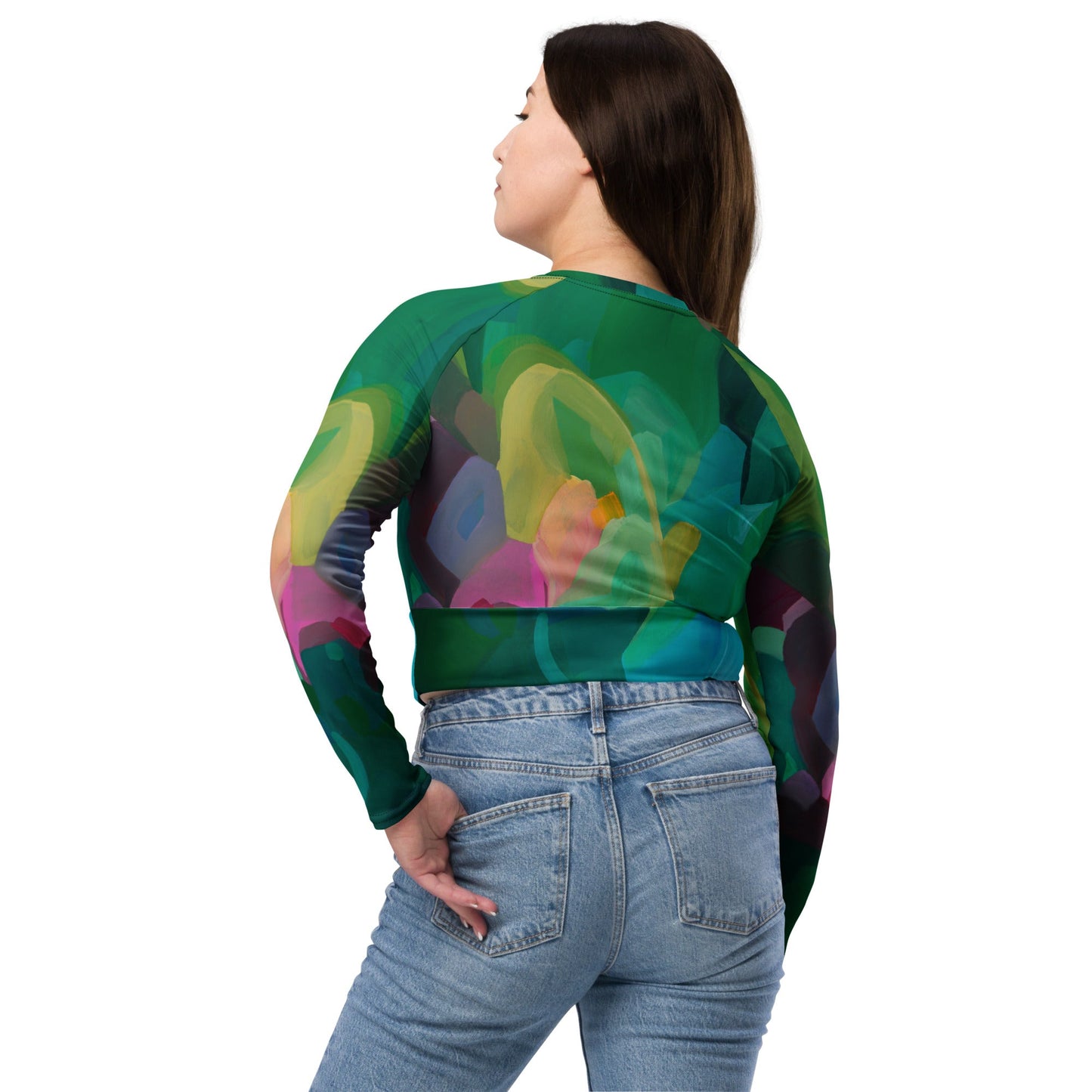 Priceless Emerald long-sleeve Crop Rash Guard - Milpali