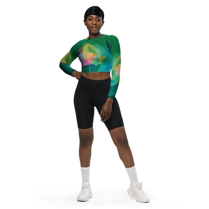 Priceless Emerald long-sleeve Crop Rash Guard - Milpali